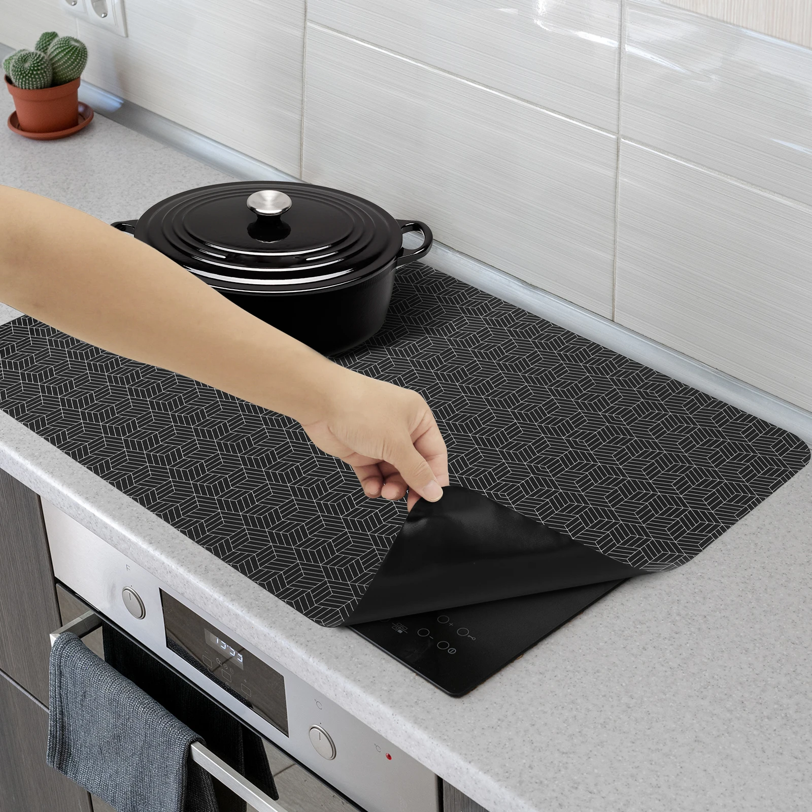 silicone cooktop mat Induction Cooktop Protective Mat Stove Cooktop Anti-Scratch Heat-Resistant Non-Slip Counter Protect