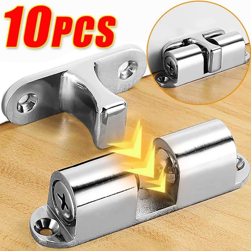Cabinet Lock cabinet lock door latch Furniture Door Ball Latch Brass Double Roller Spring Ball Catch Latches Cabinet Closet Door Adjustable Tension Latch