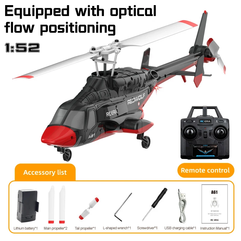 2025 RC ERA New A61 RC 1/52 Simulation Airwolf 4-channel 6-axis