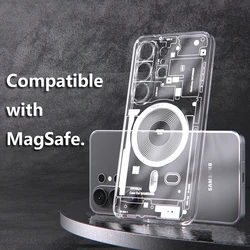 Magnetic Transparent Shockproof Magsafe Wireless Charging Case - Note10Plus (White)