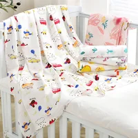 Newborn Swaddle Baby Blanket Two Layer Muslin Cotton 110*120cm Soft Newborn Bath Gauze Infant Wrap Sleepsack Stroller Cover 2