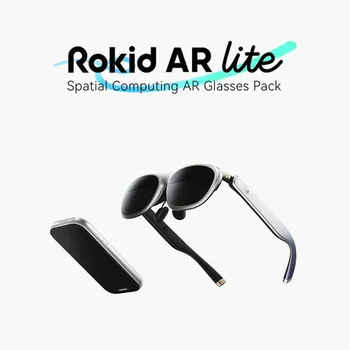 Occhiali AR Smart Rokid AR Lite 3D VR Max 2, Schermo Spaziale Multi-Schermo 300", 1920X1200 50 ° Traduzione in Tempo Reale per Visione di Giochi Domestici FoV