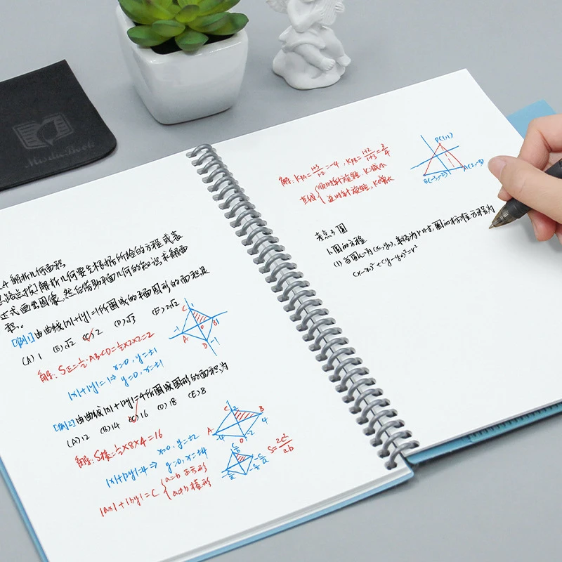 Student Notebook A5 Reusable Whiteboard Notebook with Free Pen Erasing Cloth