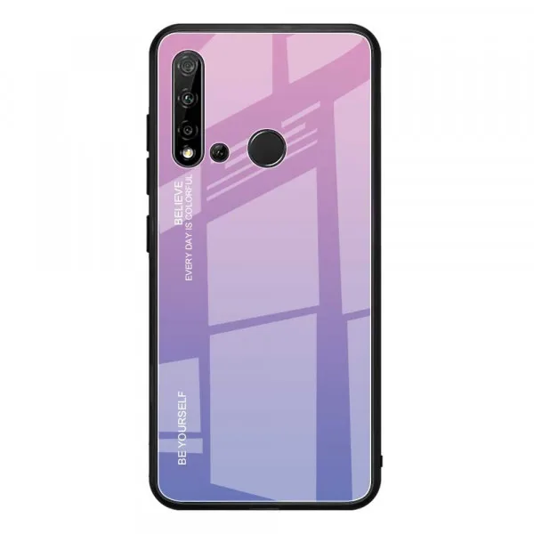 Case for Huawei Nova 5i / P20 Lite 2019 case colored glass dégradée light purple | Мобильные телефоны и аксессуары