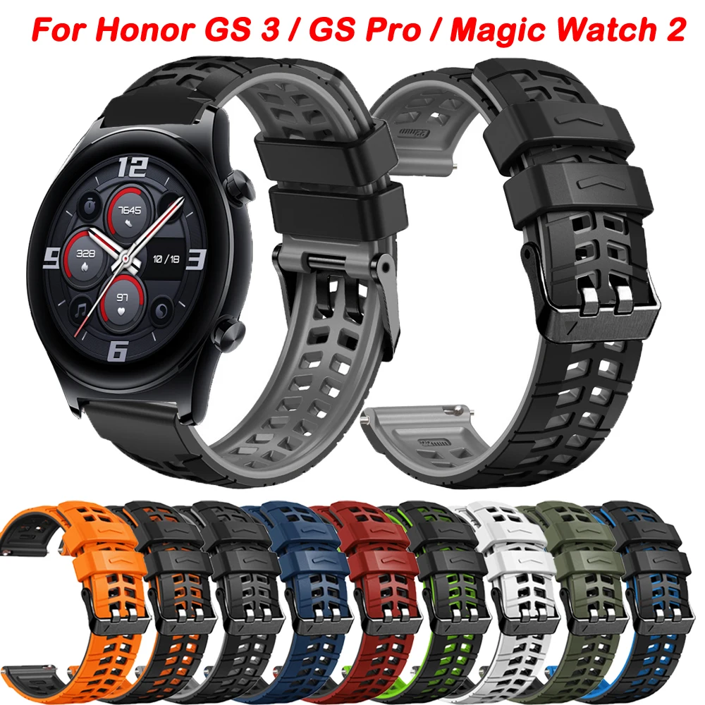 

Ремешок силиконовый для HONOR Watch GS 3 / GS Pro, сменный Браслет для наручных часов Honor Magic Watch 2 46 мм, 22 мм