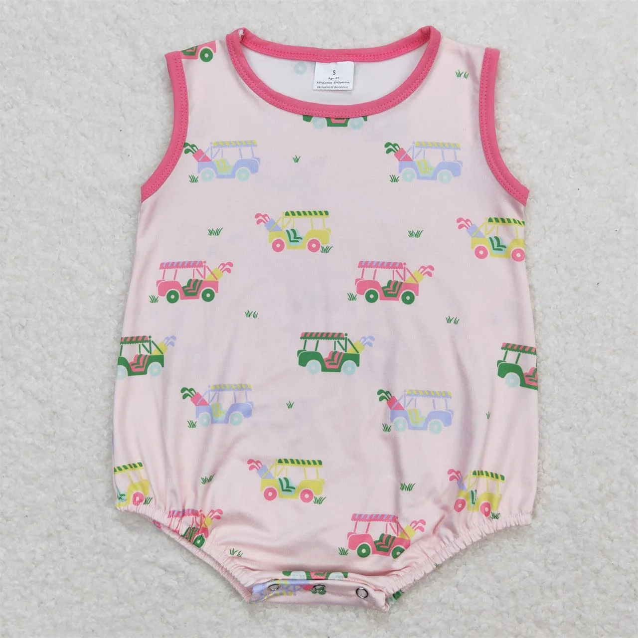 Wholesale Kids One-piece Jumpsuit Newborn Coverall Toddler Summer Romper Bodysuit Baby Boy Girl Ball Trucks Jumpsuit 2