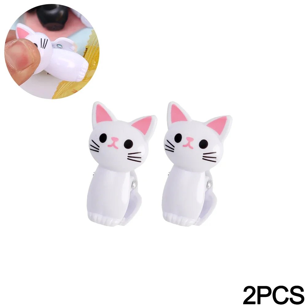 2-16Pcs Sealing Bag Clips Cute Cat Shape Portable Snack Clamp Office Message Photo Clip Home Laundry Hanging Clothes Sock Clamps