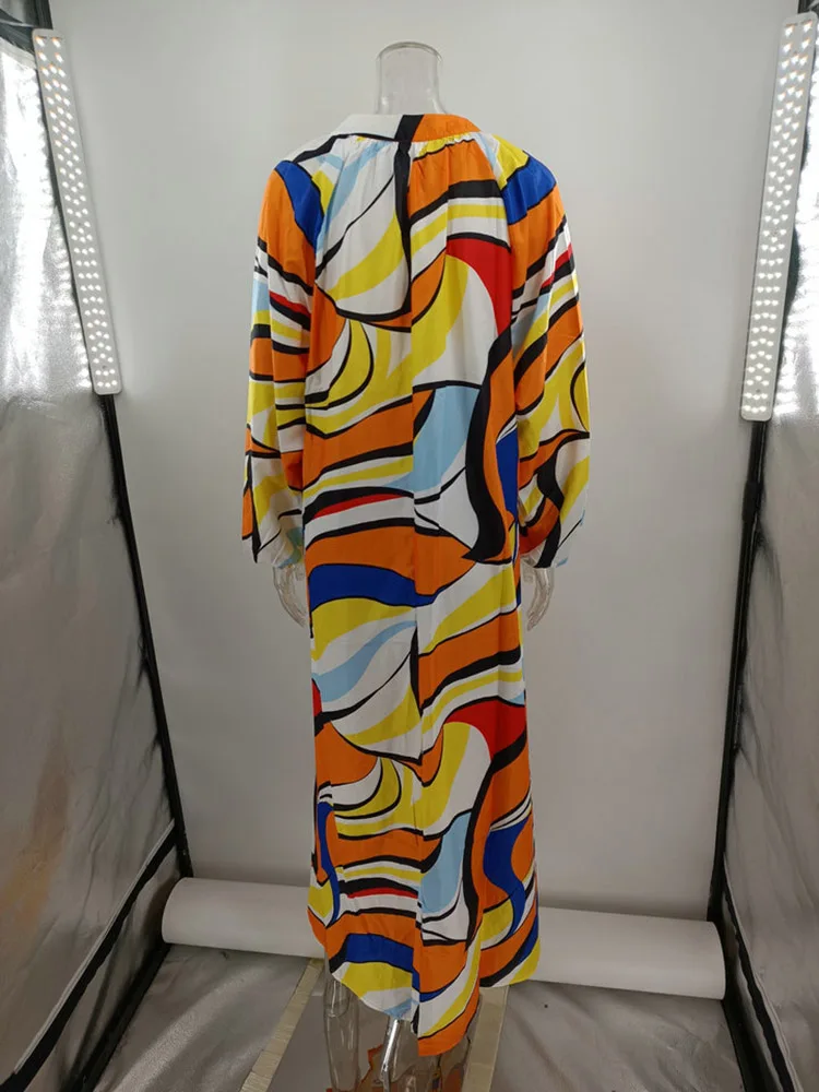 Vintage Deep V-neck Kaftan