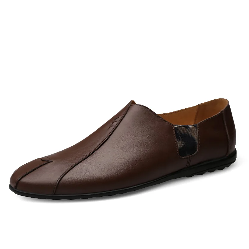 Genuine Leather Men Casual Shoes Luxury Brand 2022 Mens Loafers Moccasins Breathable Slip on Lazy Driving Shoes Plus Size 38-47 3