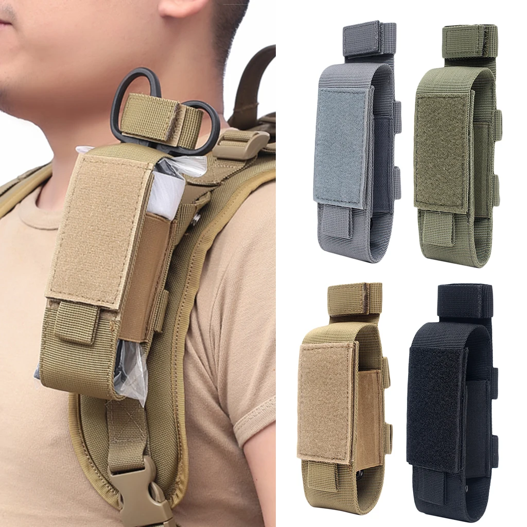Pouch flashlight pouch molle pouch flashlight bag 600D Nylon Molle Tourniquet Pouch Holder Trauma Shears EMT Storage Bag Belt Pouch Flashlight Holster Medical Scissor Molle