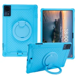 Children's Soft Silicone Tablet Case with 360° Rotatable Stand and Handle Grip - Shockproof and Kid - Friendly for Teclast T65Max 2024 (Sky Blue)
