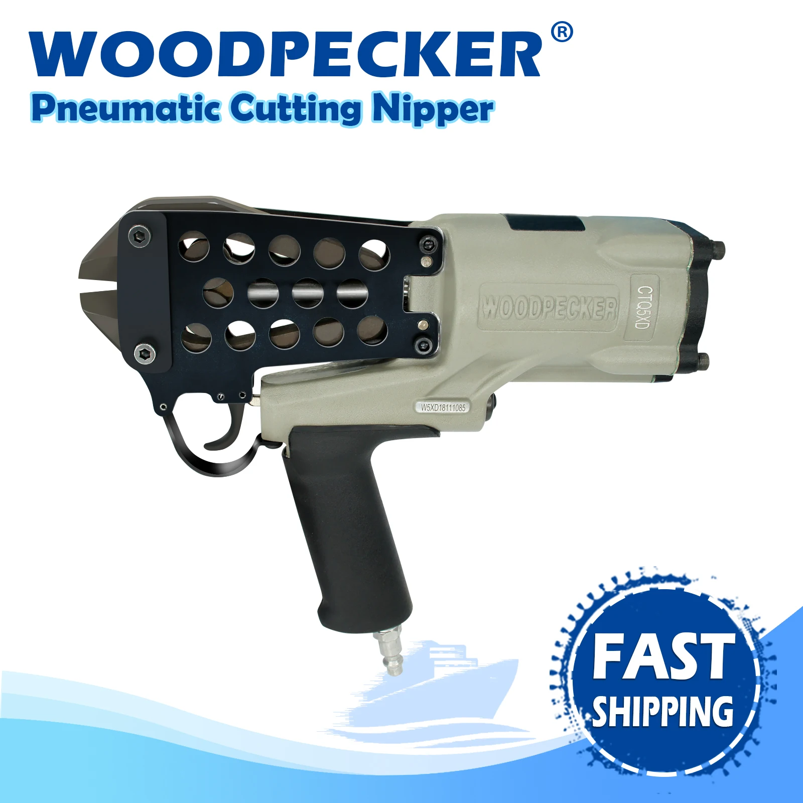 WOODPECKER CTQ5XD Pneumatic Cutting Nipper, 3 5mm Diameter Wire Cutting