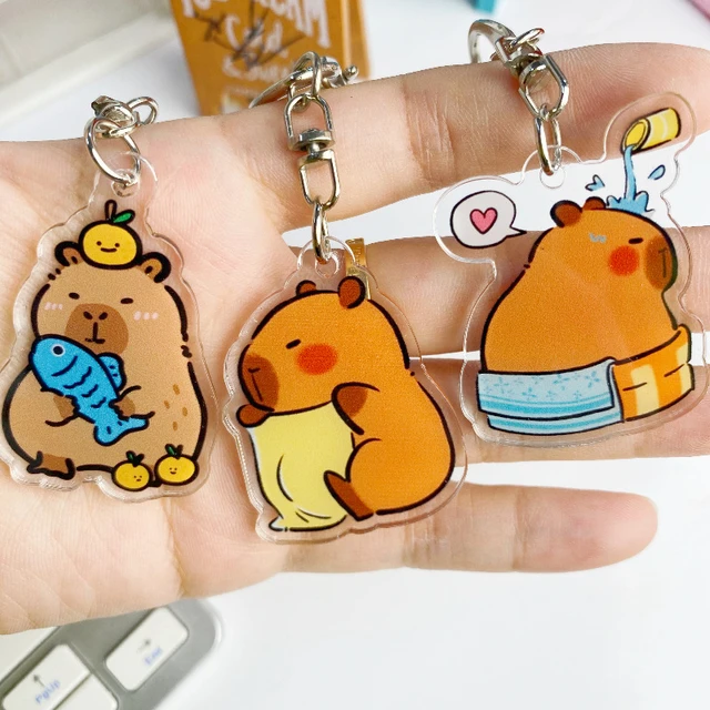 Creative Acrylic Kapibala Keyrings For Gifts Cute Capybara