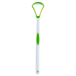 Tongue Scraper & Cleaner for Fresh Breath and Oral Hygiene (Green)