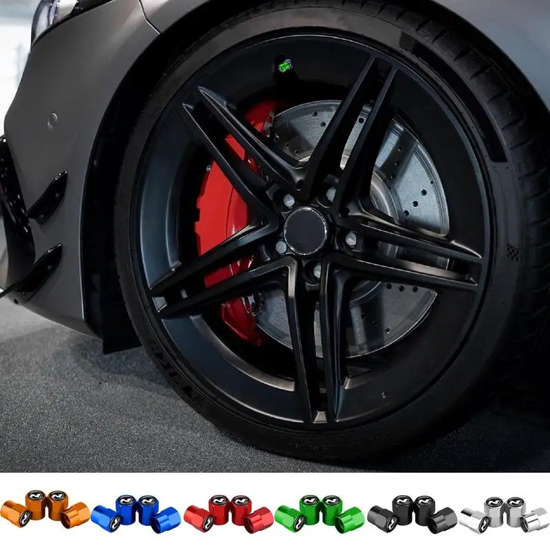 Aluminum Alloy Car Wheel Tire Valve Caps Tyre Rim Stem Covers Airdust Waterproof For Automobiles Motorcycles Trucks Bikes