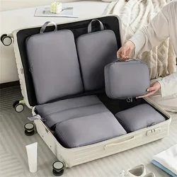 6 - Piece Travel Storage & Packing Organizer Set (Grey)