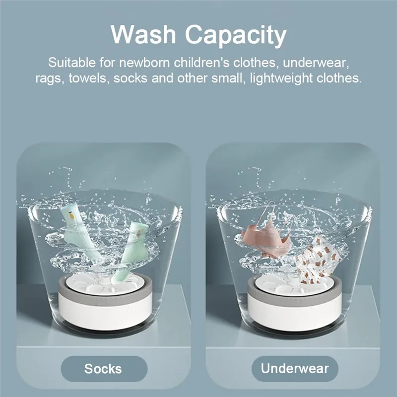 Portable Washing Machines Travel Home Mini Washing Machine For Socks Underwear Laundry Household Machine,B Easy Install