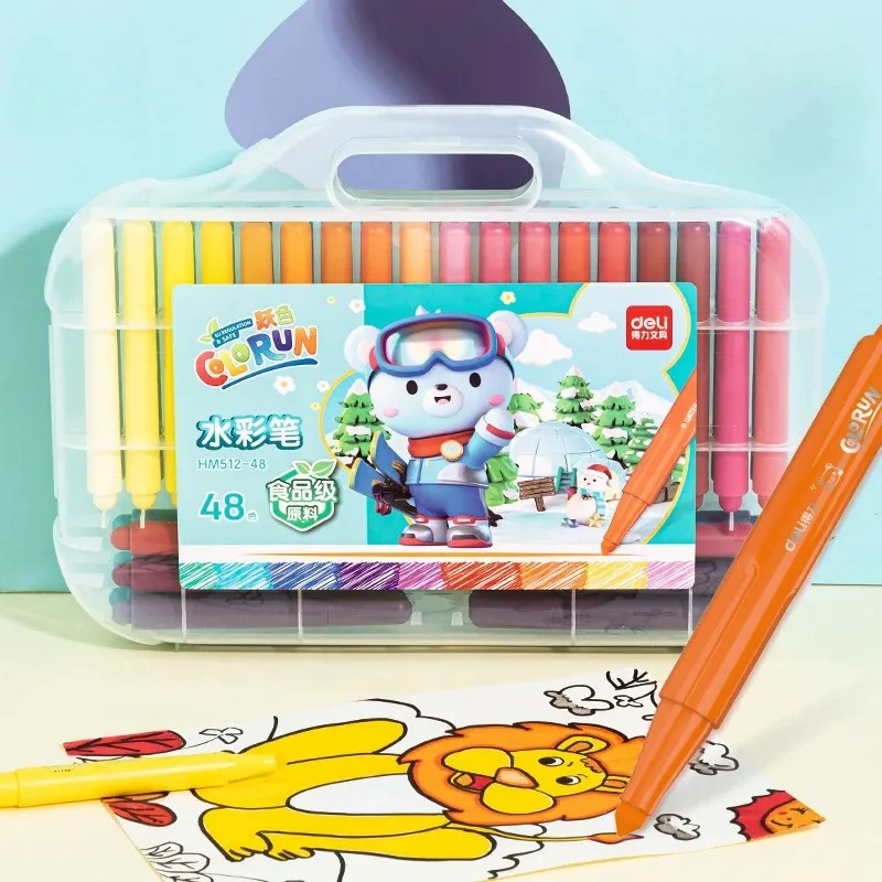 

Акварельная ручка наконечник конусная художественная кисть для студентов картина женский набор 12/324/36/48 цветов Граффити кисть маркер красящий