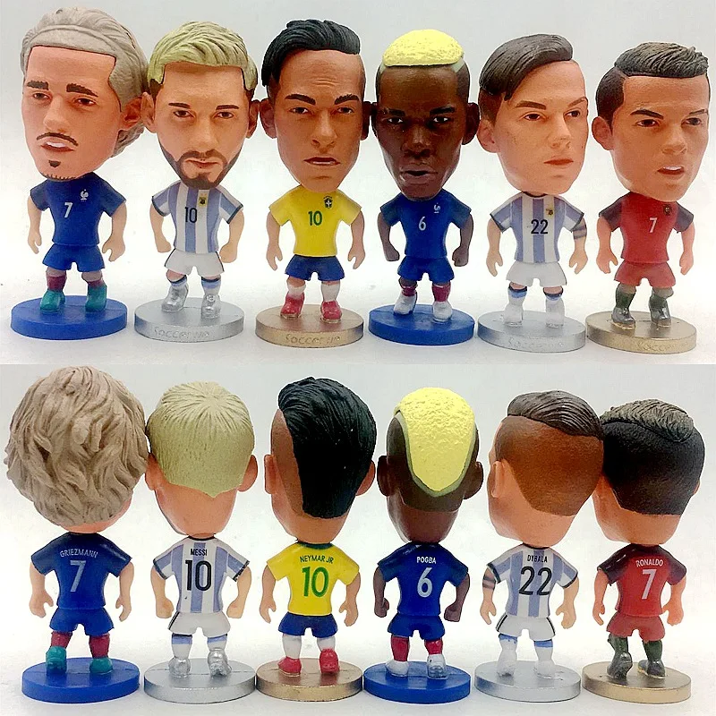 

1pcs 6.5cm Soccer Star Action Figure Football Player Soccerwe Series Dolls Great Christmas Friends Birthday Gift MMessi Figurine