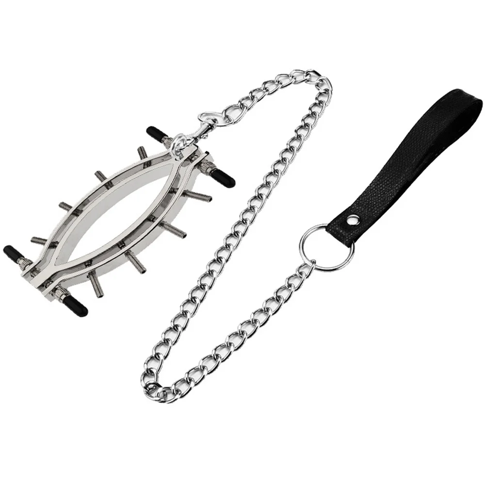 Vagina Speculum Stianless Steel Pussy Clamp with Spikes Labial Clamp Vaginal Expander Speculum Clitoris G-spot Flirt Fetish Bdsm Sex Toy Women vagina speculum