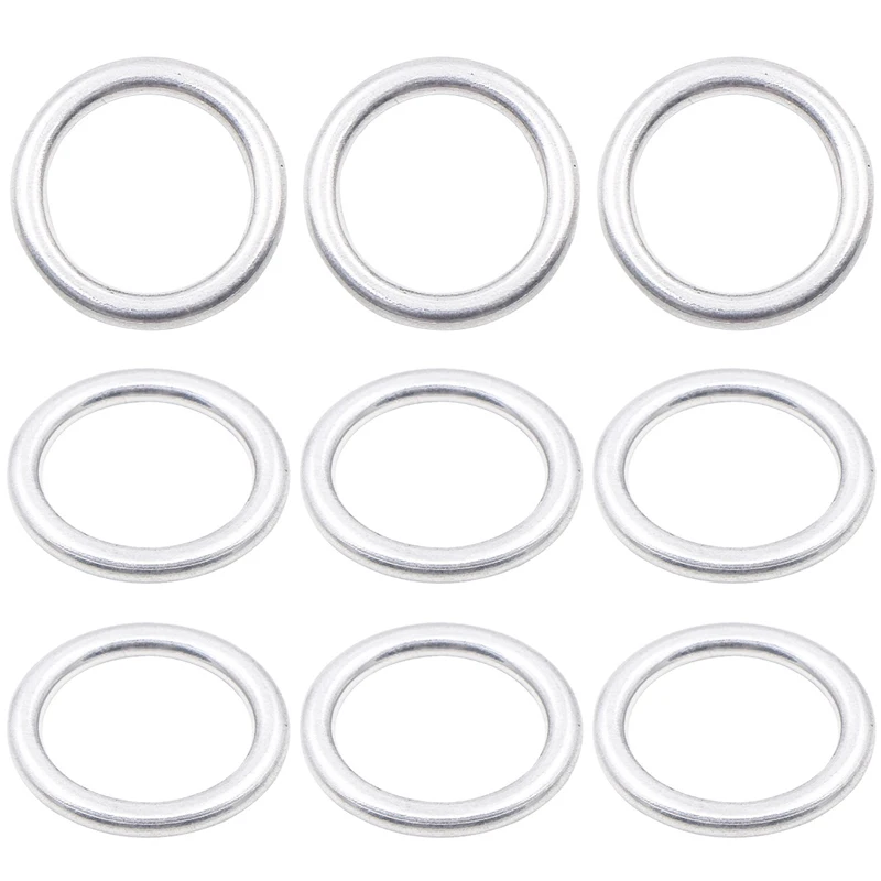 10pcs M14 크러시 와셔 오일 드레인 플러그 가스켓 14X20X1.5mm 폭스 바겐 아우디 엔진 오일 팬 나사 가스켓 와셔 N에 적합 0138157