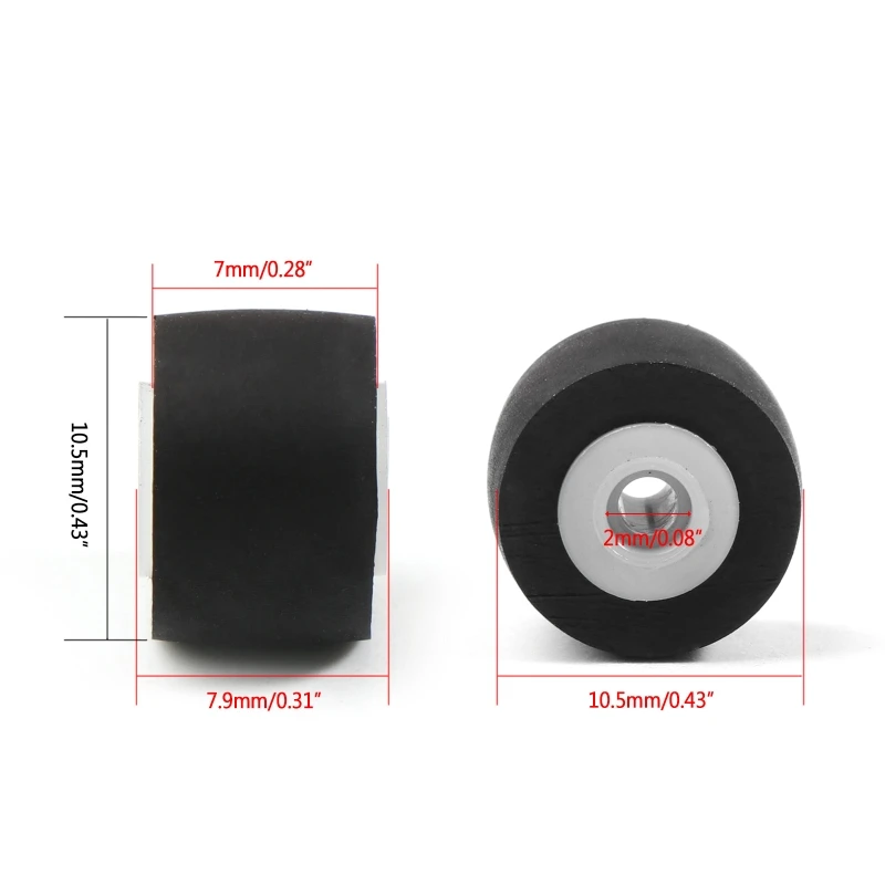 좌석 오디오 벨트 풀리에 대 한 5Pcs 10.5x7.9x2mm 압력 핀치 롤러 카드 화이트 Co 드롭 배송