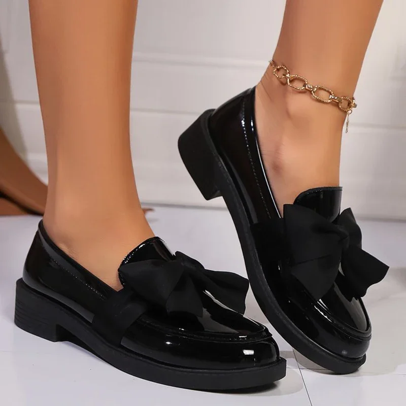Mocassins Brillants avec Nœud