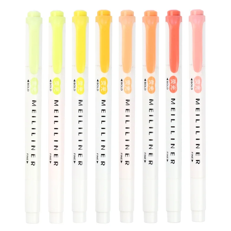 25 Colors Highlighters Pastel Markers Dual Tip Fluorescent Pen For Art Drawing Doodling Marking School Office Stationery