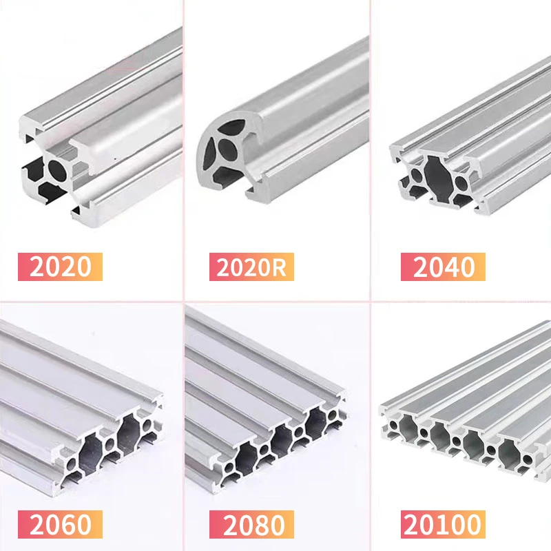1 Pz 2020 2040 2060 3030 3060 4040 2080 20100 T-Slot V-Slot Profilo In Alluminio 200 500Mm Linear Rail Extrusion Parti Della Stampante 3D Cnc