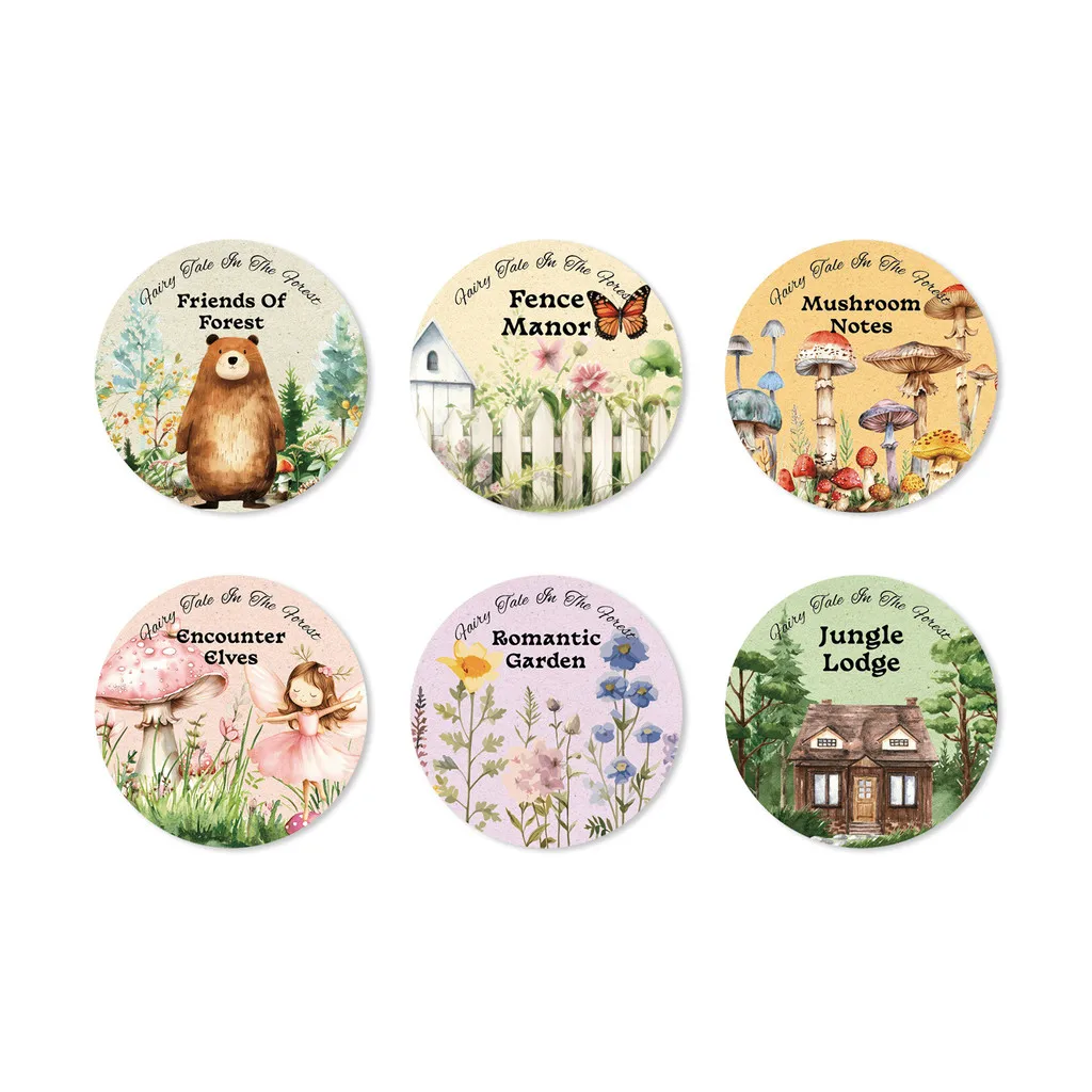 Journamm 40mm*2m PET Tape Flowers Mushroom Stickers Decor Junk Journal DIY Scrapbooking School Supplies Collage Stationery Tapes 5
