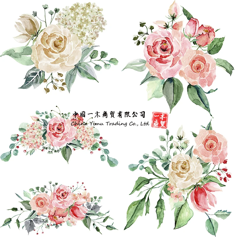 

Красочные настенные наклейки с цветами, украшение детской комнаты, декор для спальни, настенные наклейки для ванной комнаты