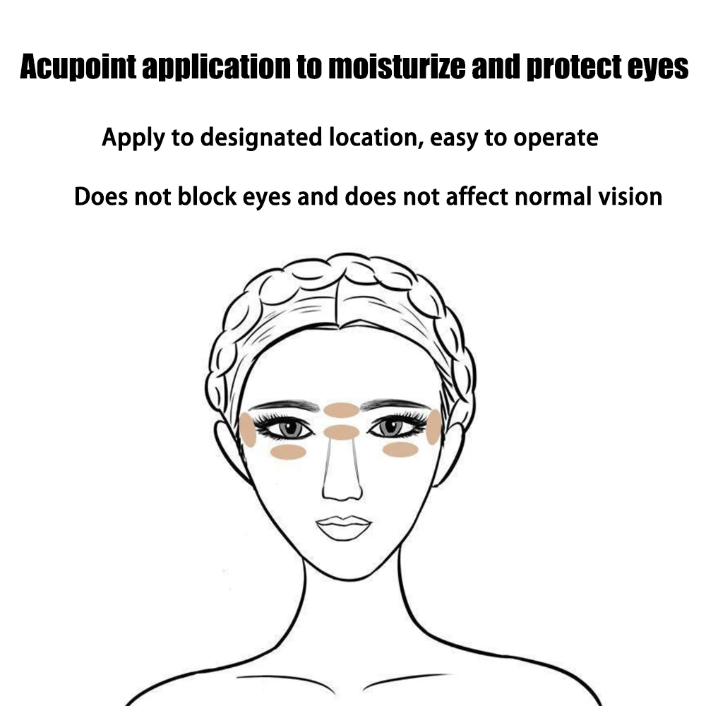 30/60/90Pcs Eyes Care Patch Relief for Dry Eye Fatigue Acupoints Eye Cooling Pads Patches Protect Eyesight Revitalize Health Eye