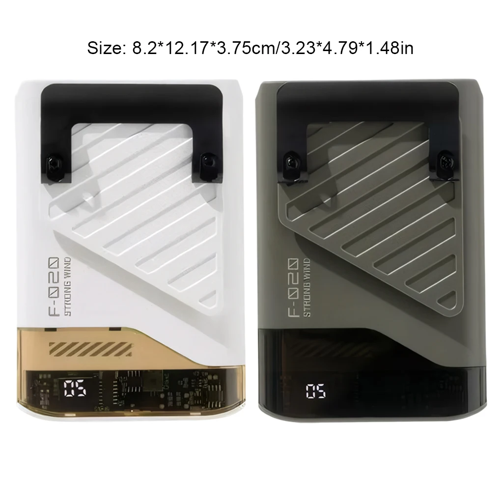 Portable Waist Fan 4 IN 1 Multi-functional Fan Rechargeable Hanging Neck Fan with LED Display 5 Speed 10000RPM Cooling Clip Fan