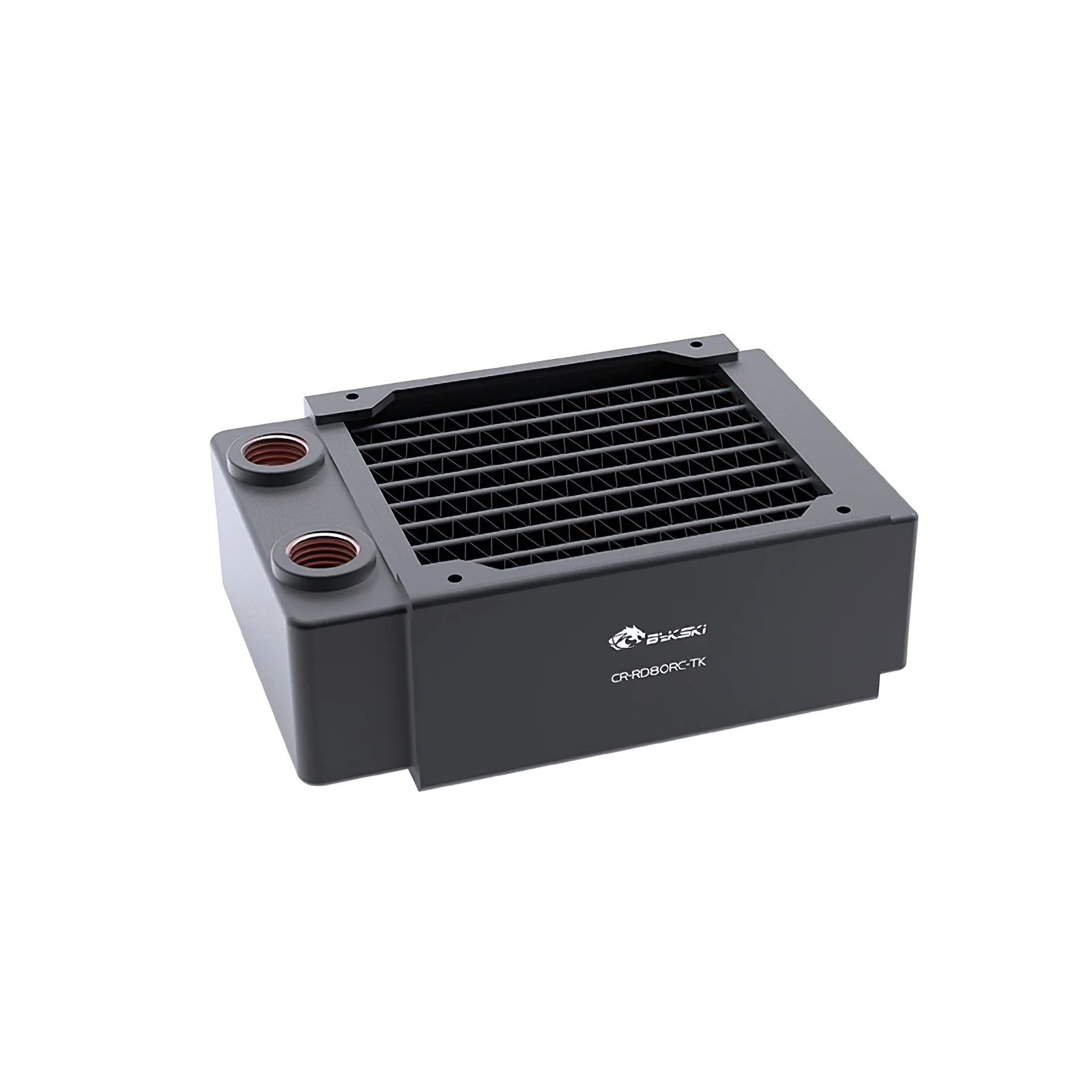 Bykski 8cm 80 mm Fileiras Duplas de Cobre Radiador Líquido Água Refrigerar Refrigerador Trocador Calor Cr-rd80rc-tk