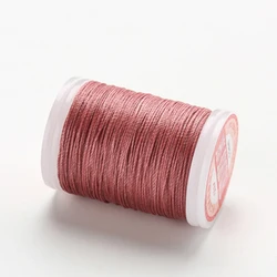 Premium Waxed Polyester Thread for Leather Crafting and DIY Accessories Sewing (12 - Retro Pink)