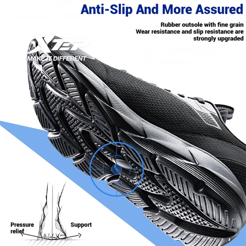 Xtep Light Joy 2 Men's Running Shoes 2025 Spring Shock-absorbing