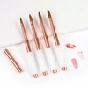 ANGNYA Kolinsky Sable Acrylic Brush Size 8#/10# Acrylic Brush Pro Rhinestone Metal Handle Kolinsky Sable Acrylic Nail Brushes 1