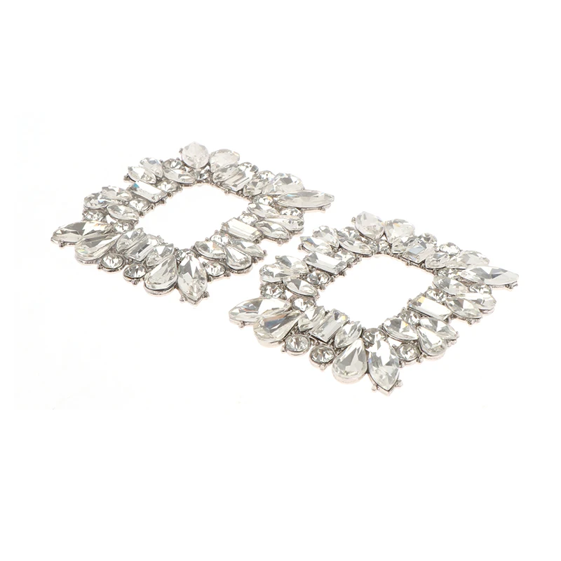 1pc Strass Schuh clip Metall Schuhs chnalle Frauen Schuhe Dekoration für Hochzeits feier High Heels Pumps flach – Detail 8