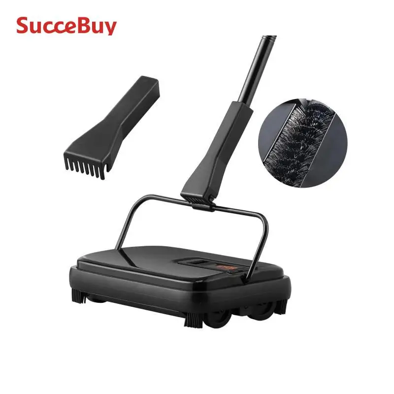 Carpet Floor Sweeper 7.87in Sweeping Path 300ml Dustbin Capacity Comb For Home Rugs Hardwood Surfaces Wood Floors
