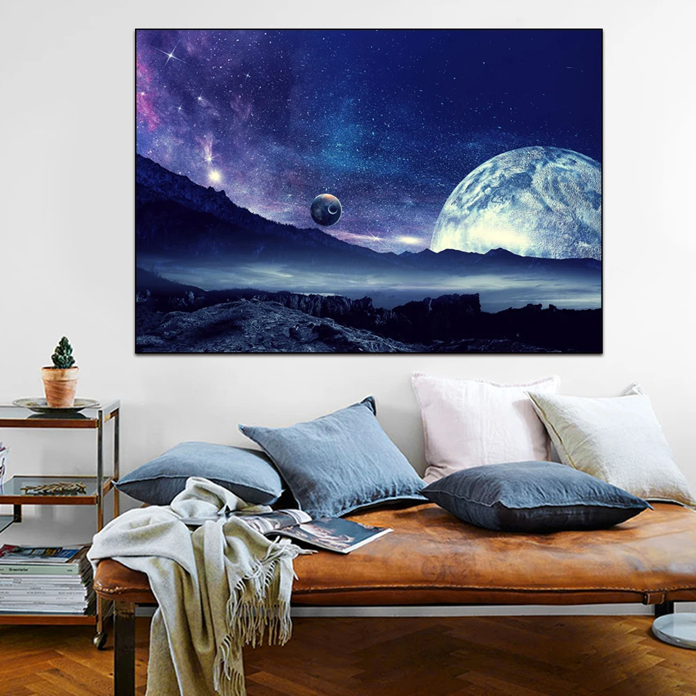 Starry Night Winter Forest Photography Backdrop - Christmas Party Decor & Child Portrait Photo Prop