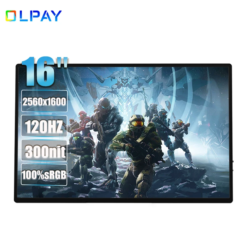 120hz Gaming Monitor 16inch Portable Monitor 2k 2560x1600 Ips Screen