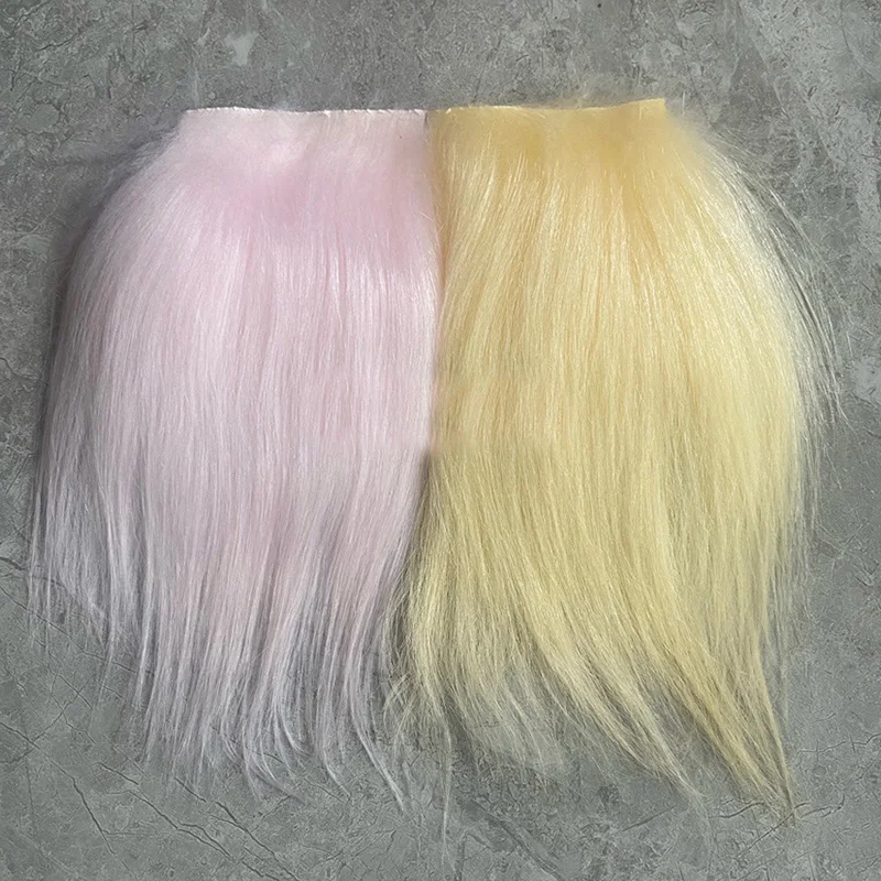 Sheepskin Wool Mongolia Fur Fabric for toys Hair Row Curly Hair Extensions BJD SD Blyth Dolls Wigs Accessories