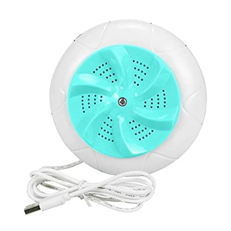 

HOT SALE Cyan Portable Spin ABS Washer USB Turbine Washing Machine Travel