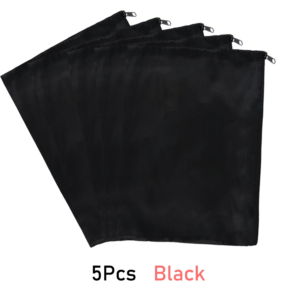 2 Stück Satin-Perückentaschen Mit Kordelzug – 40x30 Cm, Schwarz, Für Haarverlängerungen & Perücken