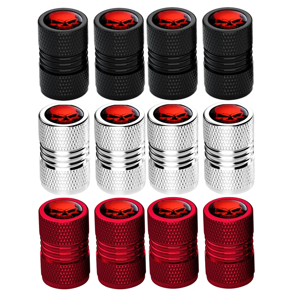 Anodized Aluminum Tire Valve Caps - Corrosion Resistant, Universal Fit (4-Pack)