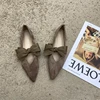 Bow Tie Mary Janes Shoes Women Elegant Daily Pointed Toe Flats Shoes Ladies Pu Leather Spring Autumn Casual Black Loafers New 4