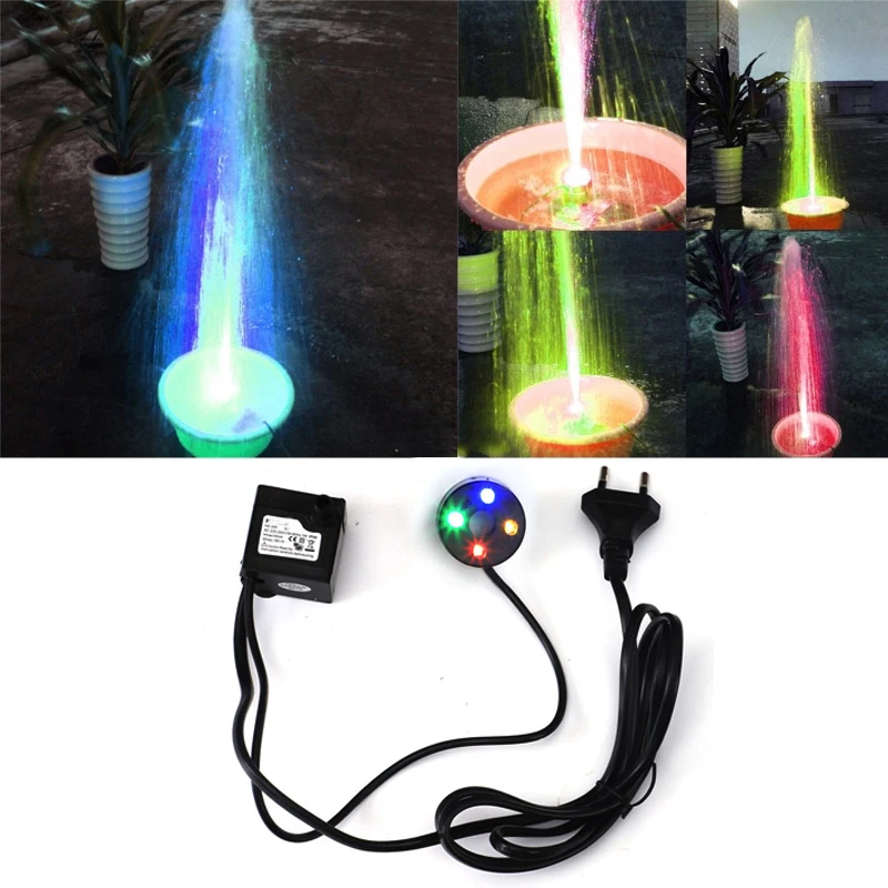 Acquario 220V 3W Pompa Dell'Acqua Sommergibile Led Acquario Fontana Serbatoio Per Laghetto Per Pesci Spina Europea Pompe Per Acqua Aquario Kit Per Ani