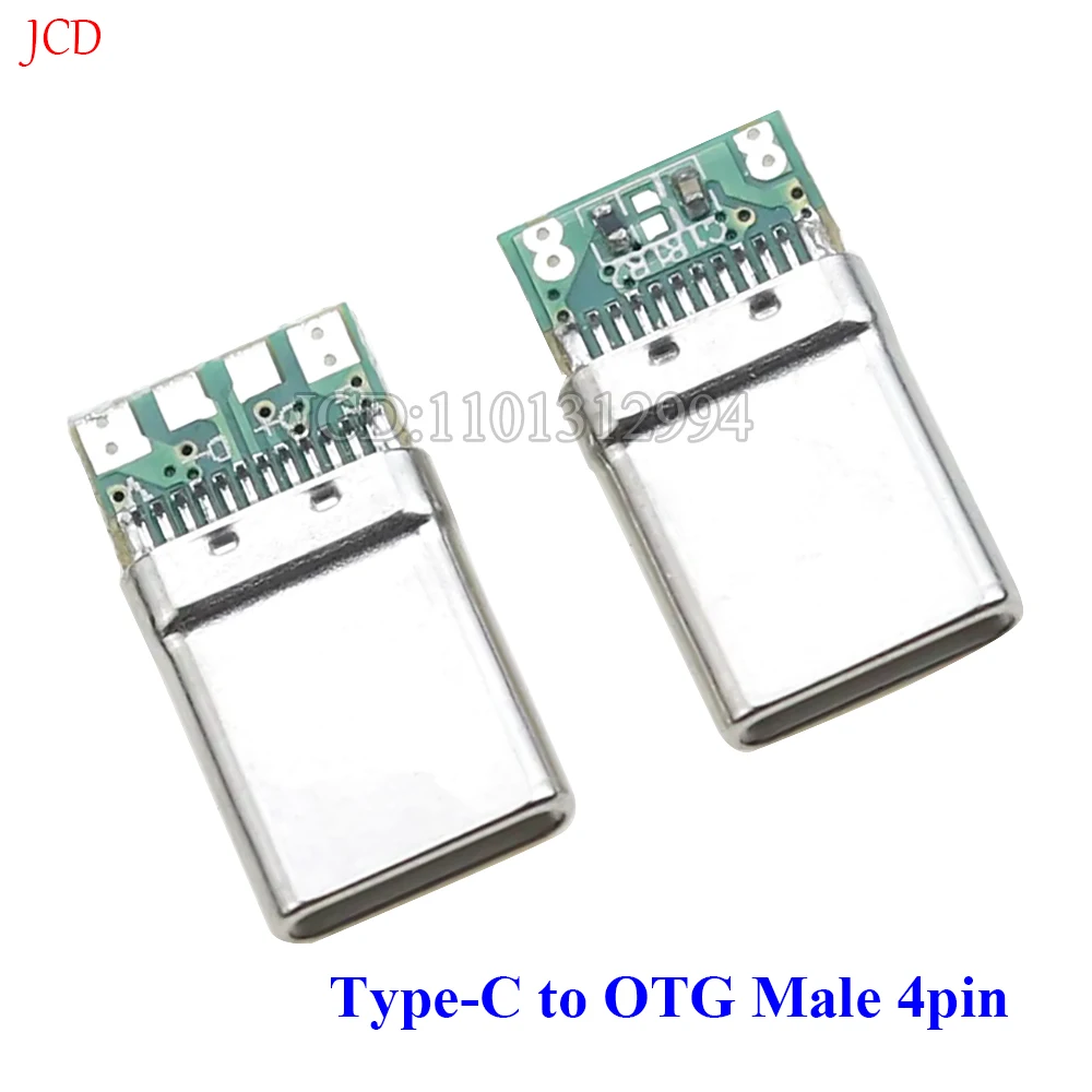 1-20PCS Type-c OTG 남성 4P, 5.1K 저항 데이터 전원 어댑터 4 솔더 조인트 플러그 USB 어댑터