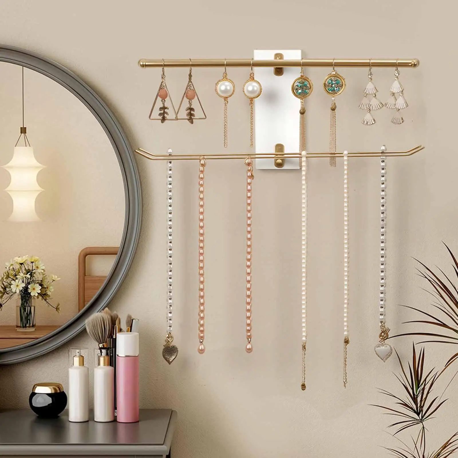 Wall Mounted Jewelry Organizer Hanging Organizer Large Capacity Women Gift Storage Holder Jewelry Hanger for Headband