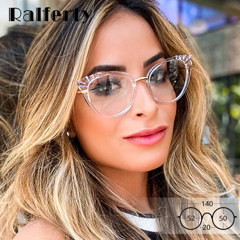 Ralferty frauen Gläser Rahmen Luxus Marke Designer Cat Eye Brille Optische Myopie Brillen Rahmen Für Frauen Oculos De Grau